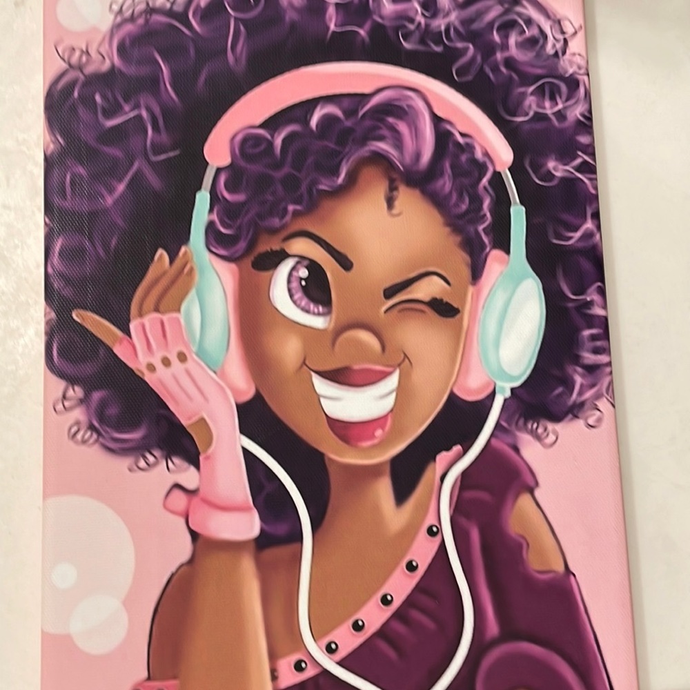 Picture of black purple girl